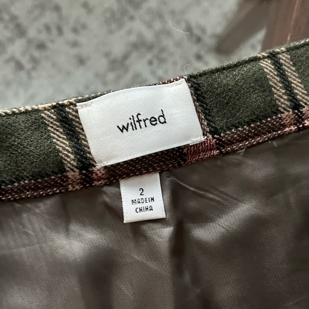 Aritzia Wilfred Juliet Plaid High Rise Mini Formal Casual Pleated Skirt Sz2 - Picture 9 of 11